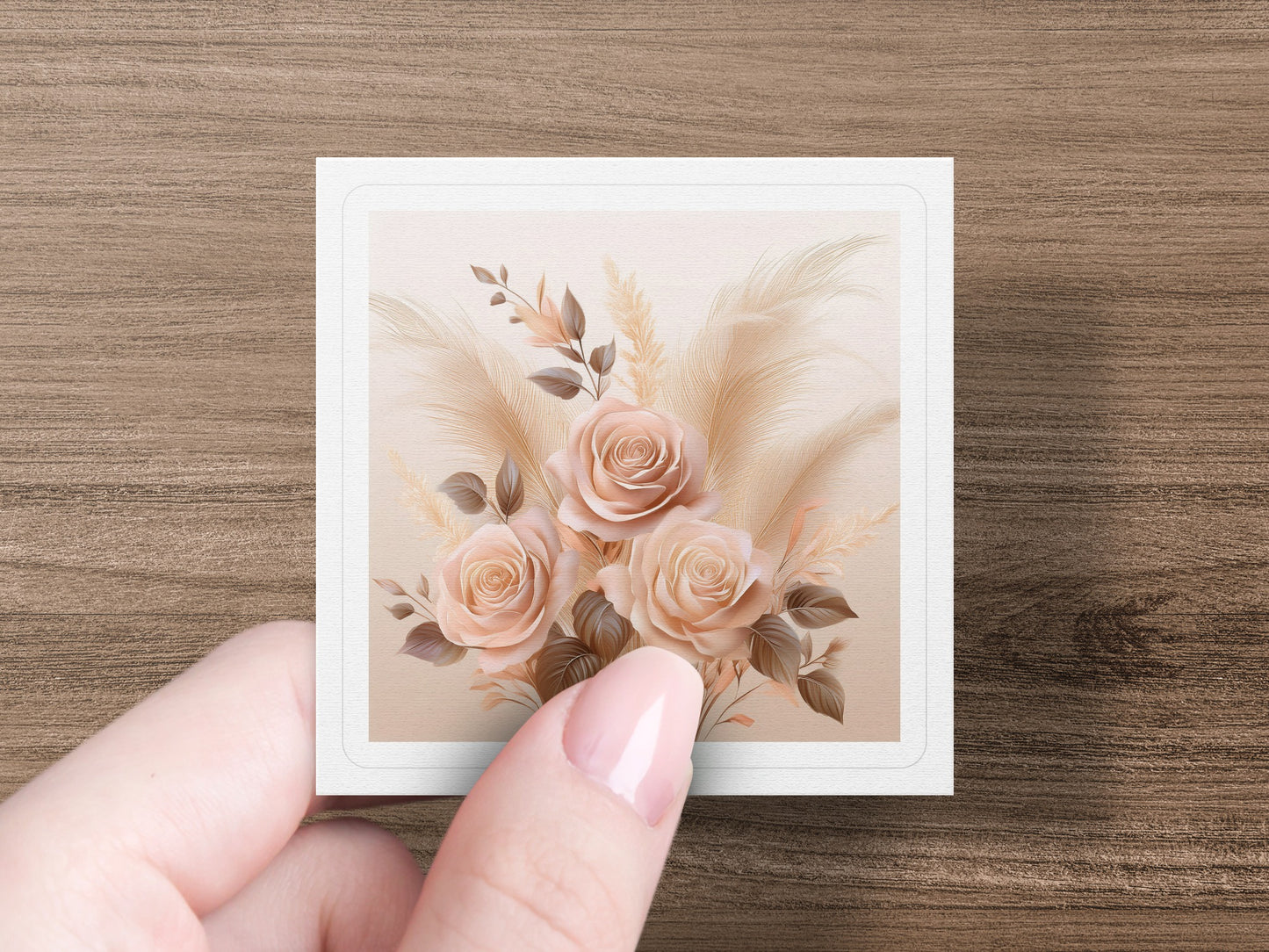 Vintage Floral Art Print, Elegant Rose and Feather Illustration, Soft Pastel Wall Decor