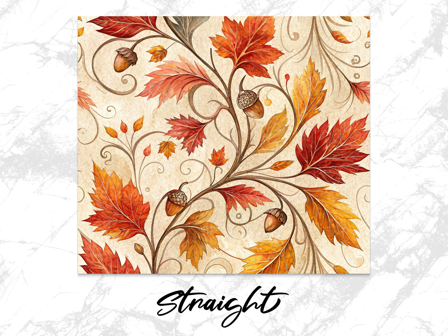 Autumn Leaves and Acorns Watercolor Illustration, Fall Seasonal Decor, Printable Wall Art, Nature Inspired, Warm Tones, Home Decor