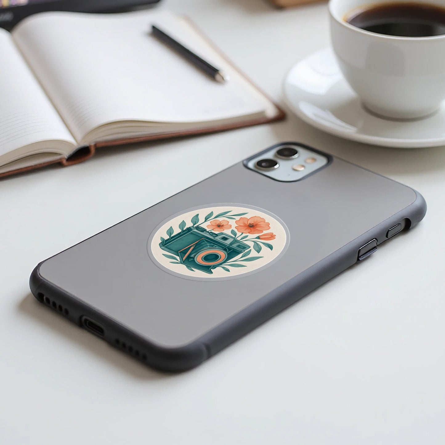 Floral Phone Case, Elegant Botanical Design, Protective iPhone Cover, Stylish Smartphone Accessory