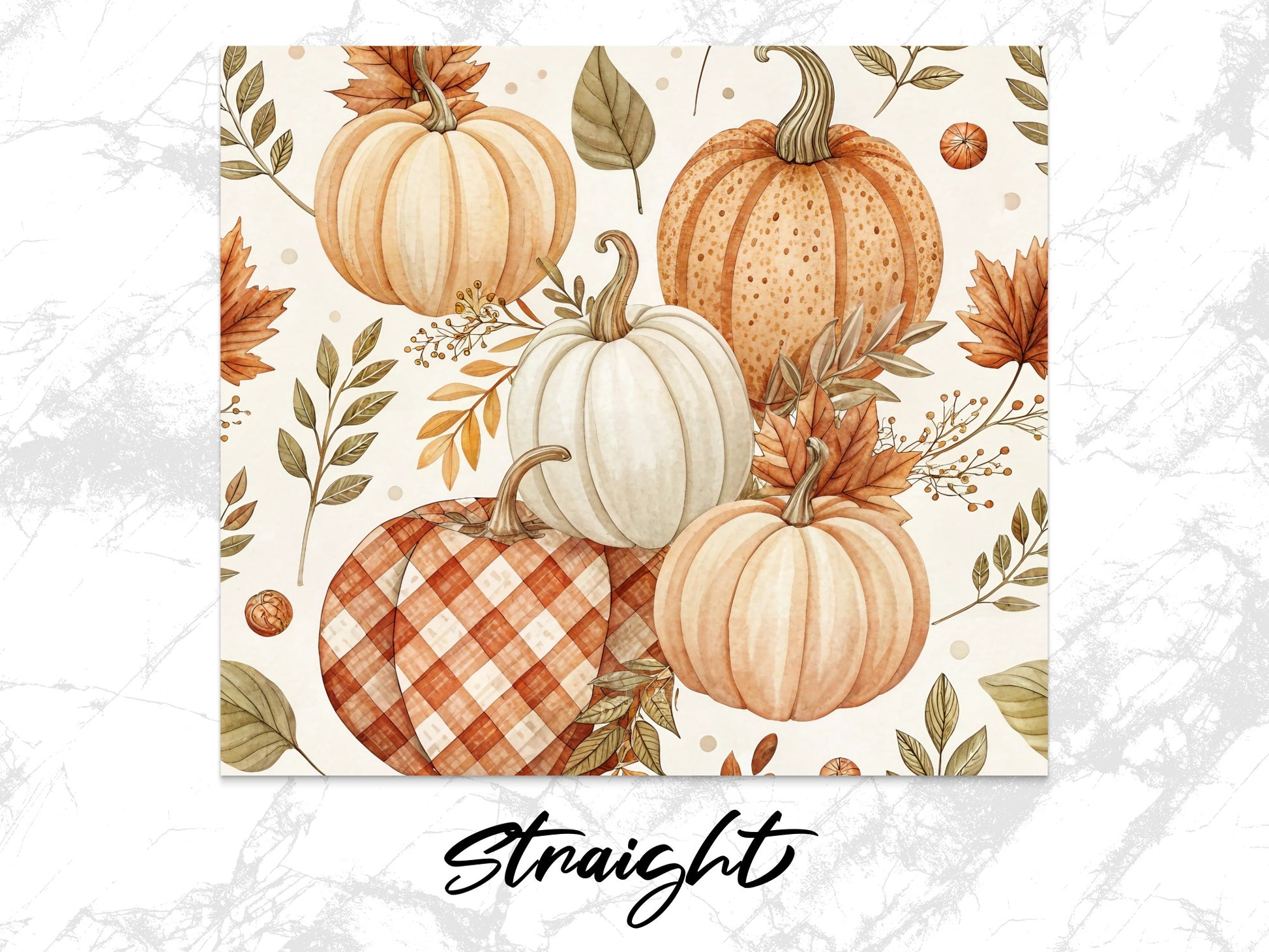 Autumn Pumpkin Digital Paper, Fall Leaves Checkered Background, Printable Pattern, Scrapbooking, Card Making, Thanksgiving Crafts Design