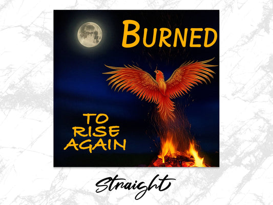 Phoenix Rising Art Print, Mythical Fire Bird Poster, Fantasy Wall Decor, Unique Moonlit Night Illustration